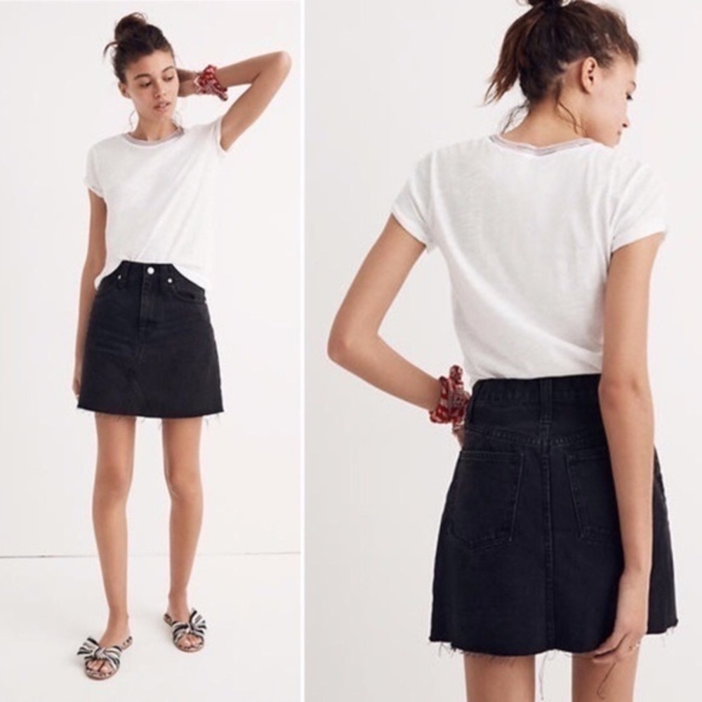 Madewell Denim Frisco Mini Skirt in Lunar Wash
